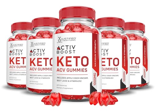 (5 Pack) Activboost Keto ACV Gummies Advanced Formula 1000MG Active Boost - NutriGlobal