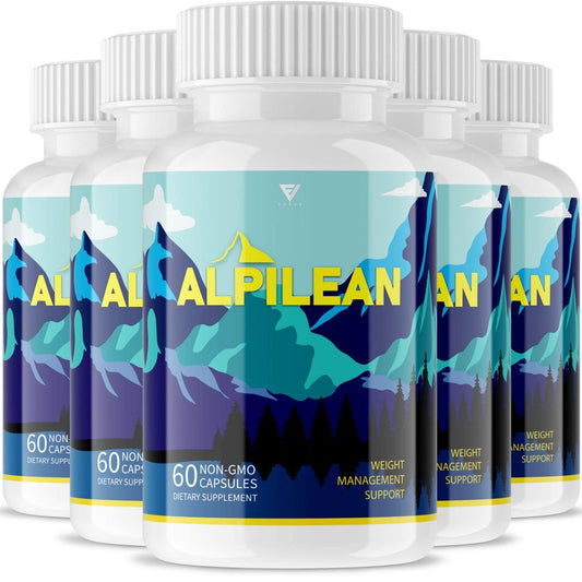 (5 Pack) Alpilean Max Weight Loss Capsules Supplement, Alpilean Ice Hack Support - NutriGlobal