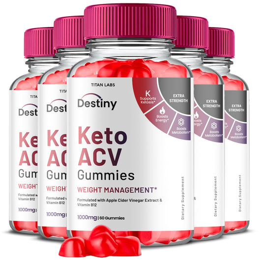 (5 Pack) Destiny Keto ACV Gummies, Destiny Keto ACV Gummies Advanced Weight Loss - NutriGlobal