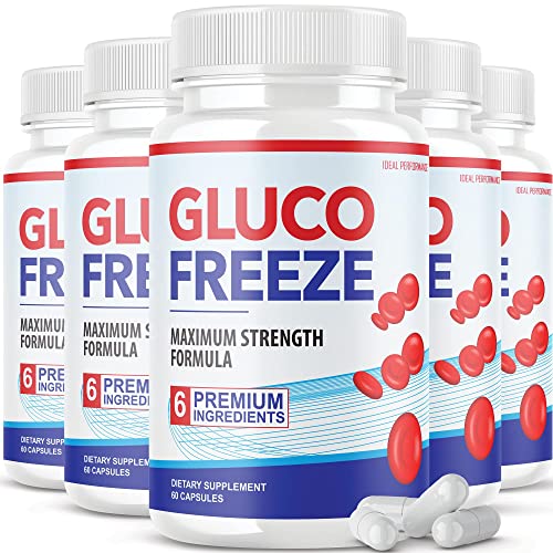 (5 Pack) Glucofreeze Pills - Official Formula Gluco Freeze Pills - Glucofreeze Pills - NutriGlobal