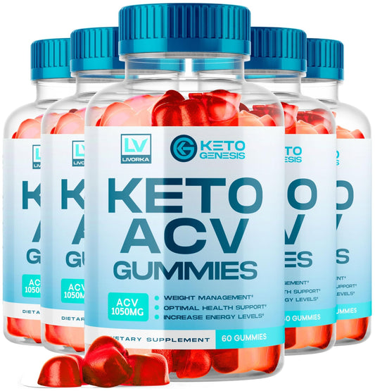 5 Pack - Keto Genesis Keto ACV Gummies Advanced Weight Loss, Genesis ACV, Genesis - NutriGlobal