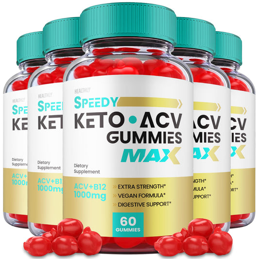 (5 Pack) Speedy Keto ACV Gummies Maximum Strength, Speedy Keto Plus ACV Gummies - NutriGlobal