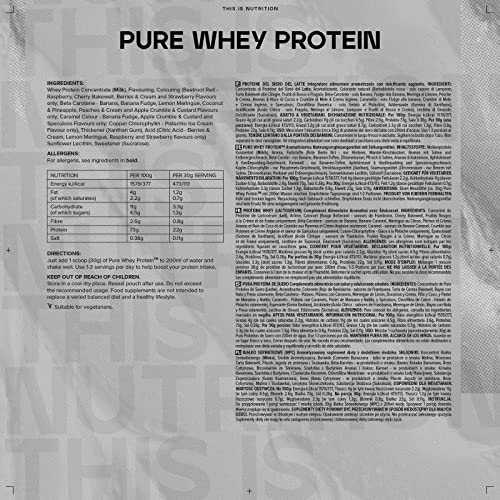 Bulk Pure Whey Protein Powder Shake, Berries and Cream, 2.5 kg, Packaging May Vary BulkBuy Supplements Australia