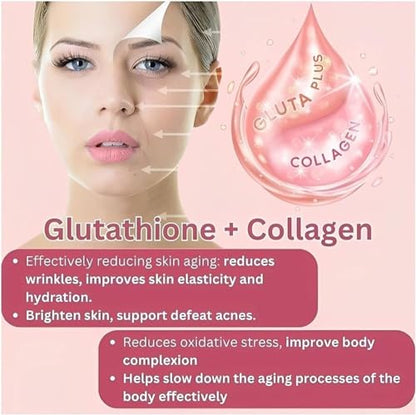 Glutathione Collagen Gummies,Glutathione Collagen Glow Gummies for Dark Spot,60 Pieces PelinuarBuy Supplements Australia