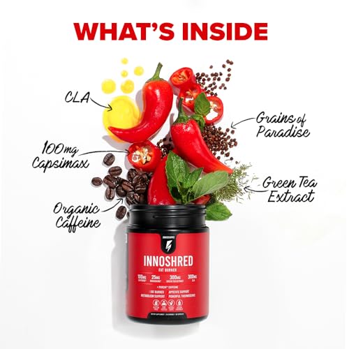 Inno Shred - Day Time Fat Burner | 100mg Capsimax, Grains of Paradise, Organic Caffeine InnoSuppsBuy Supplements Australia