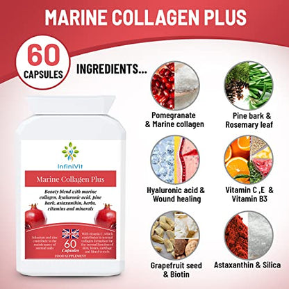 InfiniVit Marine Collagen Plus Blend Capsules - Hair Growth Enhancer with Enriched Vitamin C and Vitamin E InfiniVitBuy Supplements Australia