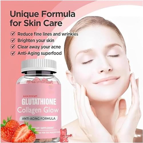 Glutathione Collagen Gummies,Glutathione Collagen Glow Gummies for Dark Spot,60 Pieces NNOVATBuy Supplements Australia