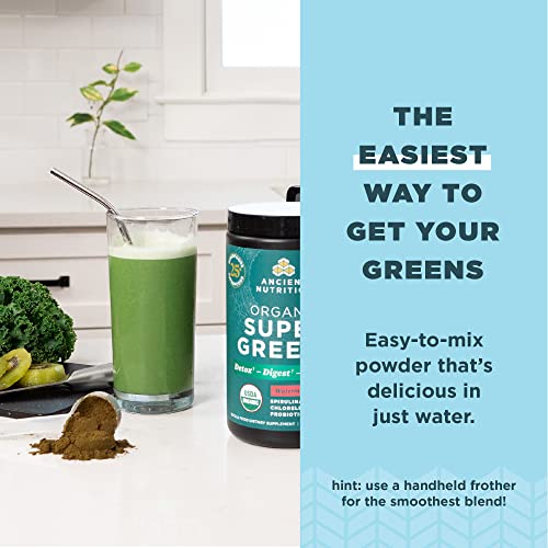 Ancient Nutrition Organic Watermelon Supergreens, 8.82 OZ Ancient NutritionBuy Supplements Australia