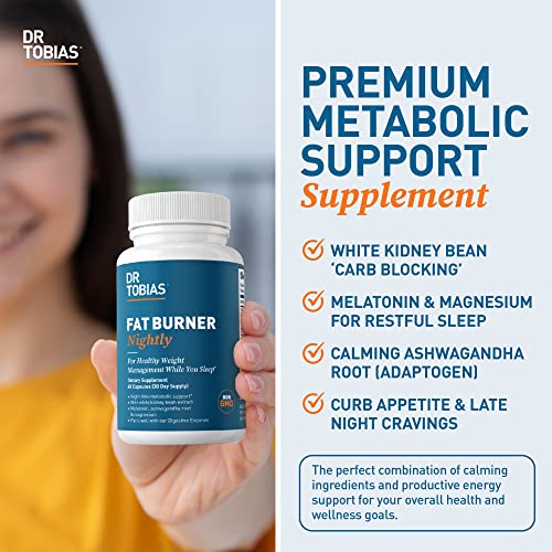 Dr. Tobias Fat Burner Nightly, Night Time Metabolic Support with White Kidney Bean Extract Dr. TobiasBuy Supplements Australia