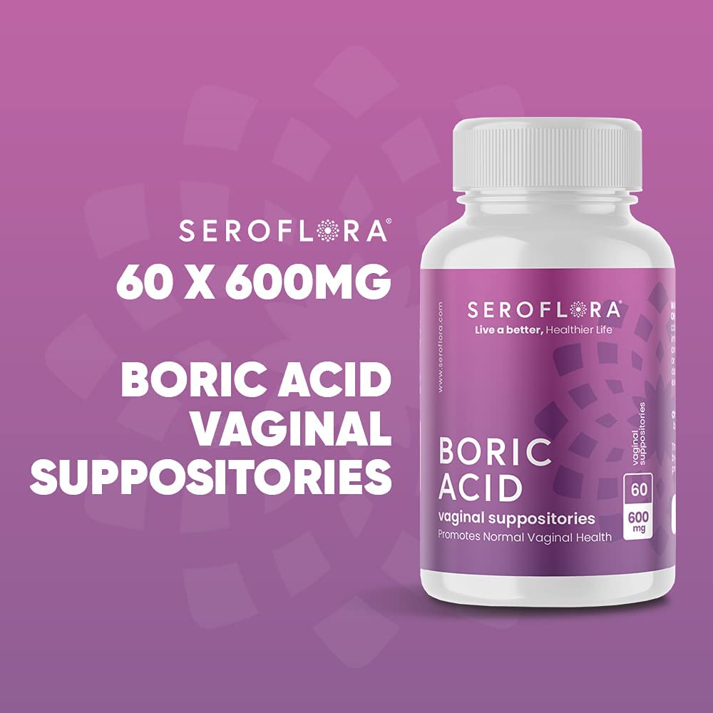 Seroflora Boric Acid Vaginal Suppositories - Promotes Vaginal pH Balance and Odor Control SerofloraBuy Supplements Australia