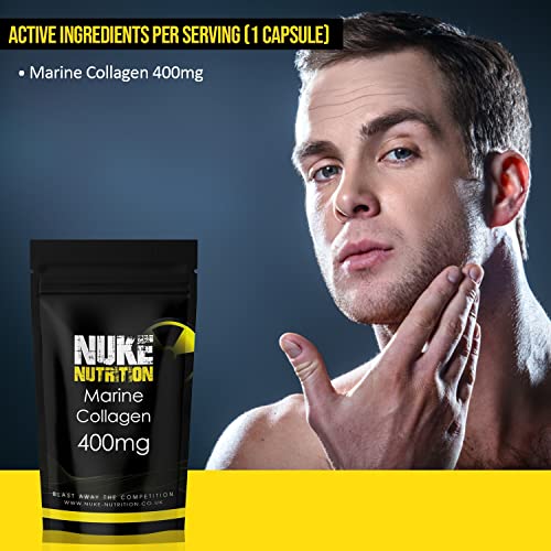 Nuke Nutrition Marine Collagen Capsules - 400mg - 60 Capsules - High Strength Collagen Nuke NutritionBuy Supplements Australia