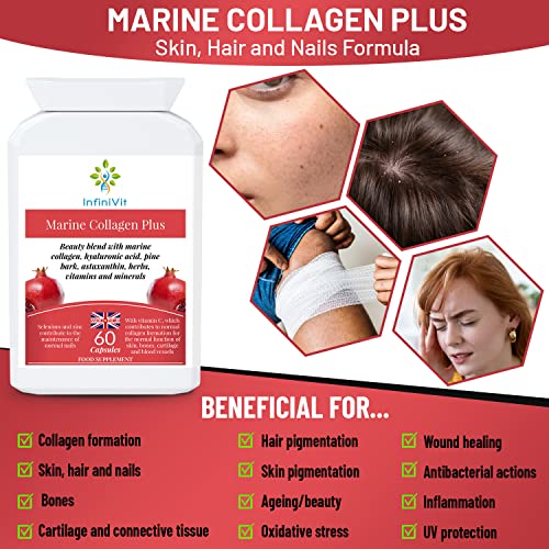 nfiniVit Marine Collagen Plus Blend Capsules - Hair Growth Enhancer with Enriched Vitamin C and Vitamin E InfiniVitBuy Supplements Australia