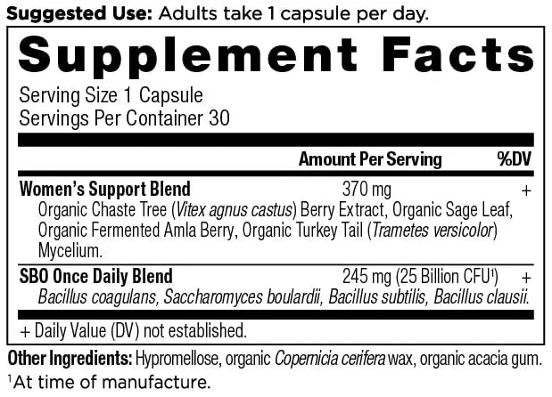 Ancient Nutrition Probiotics for Women, Once Daily Women's Probiotics 30ct, Digestive Support and Reduces Occasional Bloating, Made with Chaste Tree Berry and Amla Berry, 25 Billion CFUs* Ancient Nutrition buy supplements Au