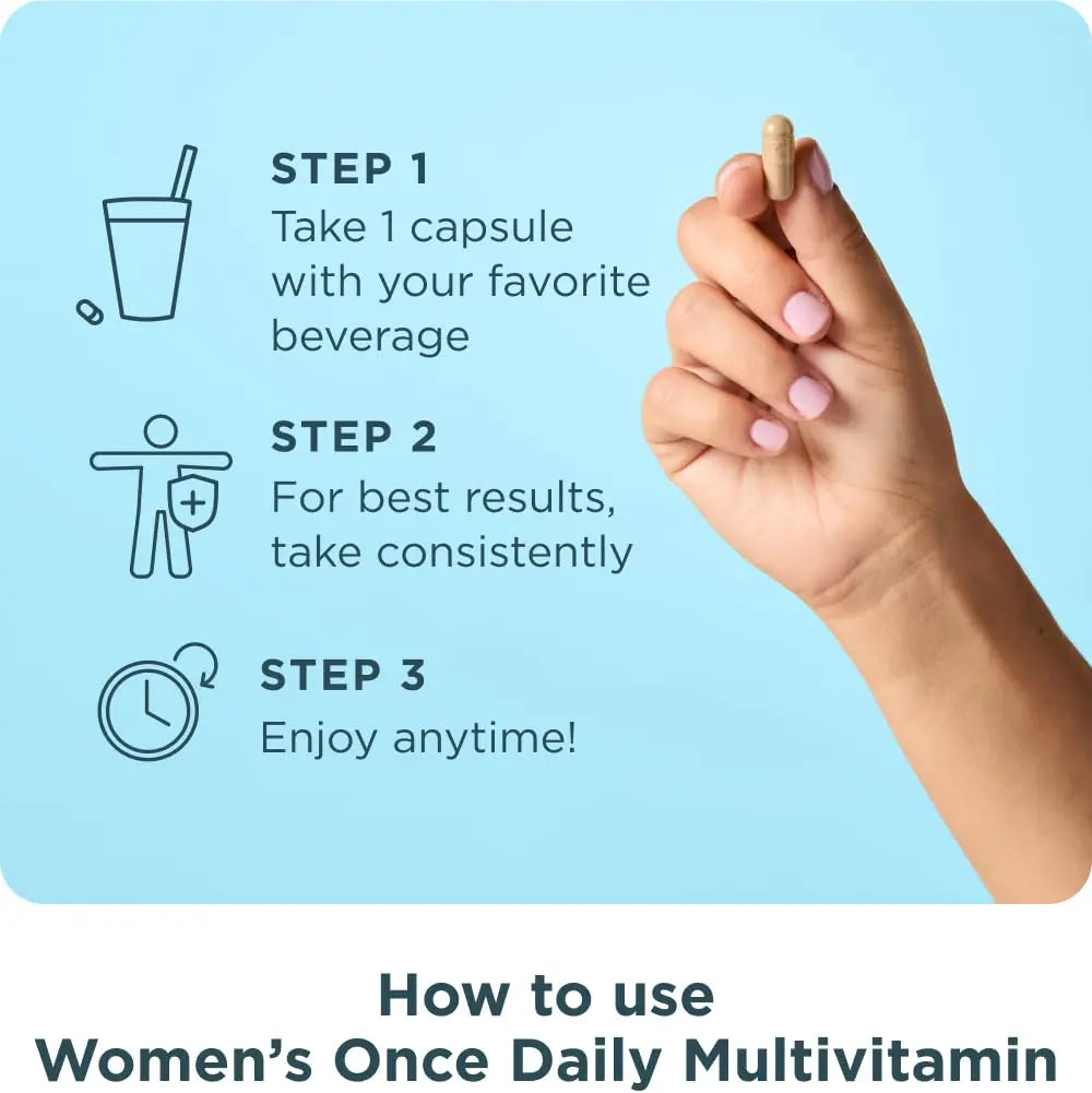 Ancient Nutrition Multivitamin for Women, Women's Once Daily Supplement, Methlyated Vitamin B, C, K2, Magnesium, Folate & Iron, Supports Bone Health, 30 Count Ancient NutritionBuy Supplements Australia