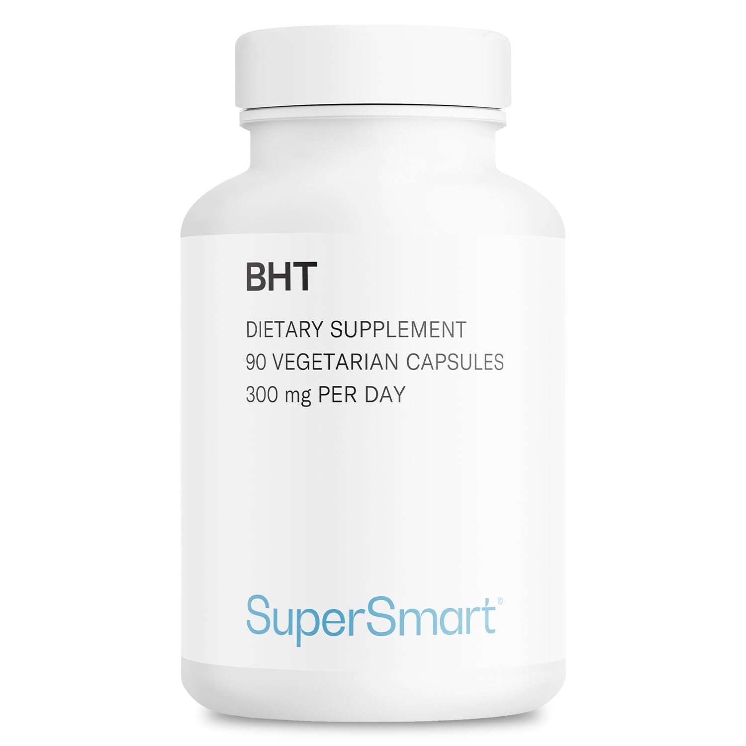 Supersmart - BHT Supplement 300mg per Day - Butylated Hydroxytoluene | Non-GMO & Gluten Free - 90 Vegetarian Capsules SupersmartBuy Supplements Australia