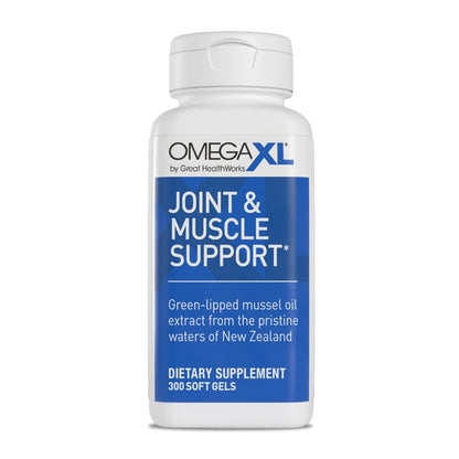 OmegaXL Joint Support Supplement - Natural Muscle Support, Green Lipped Mussel Oil, Soft Gel Pills, Drug-Free, 300 Count OmegaXLBuy Supplements Australia