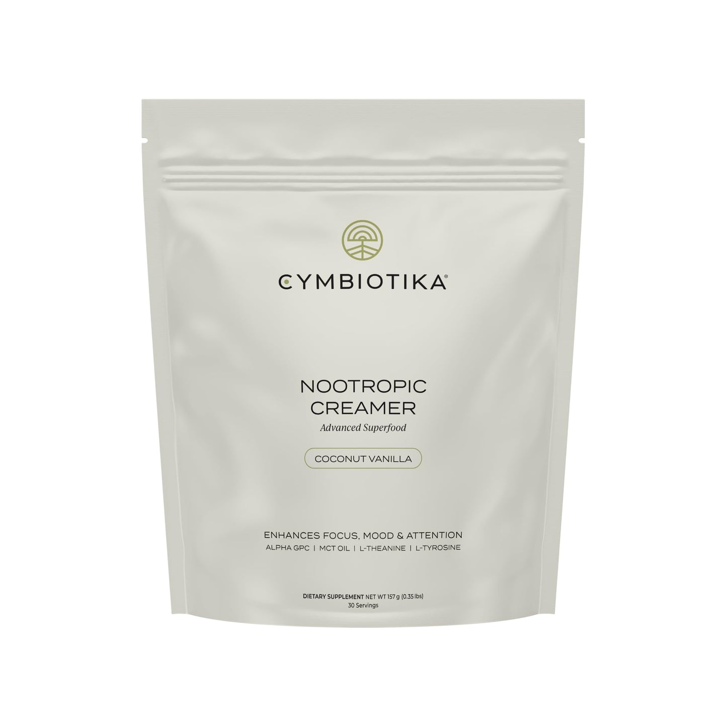 CYMBIOTIKA Nootropic Creamer – MCT Oil, Alpha GPC, L-Theanine – Keto, Vegan, Sugar-Free Coffee Creamer for Focus, Energy & Mental Clarity – Coconut Vanilla Flavor, 30 Servings CYMBIOTIKABuy Supplements Australia