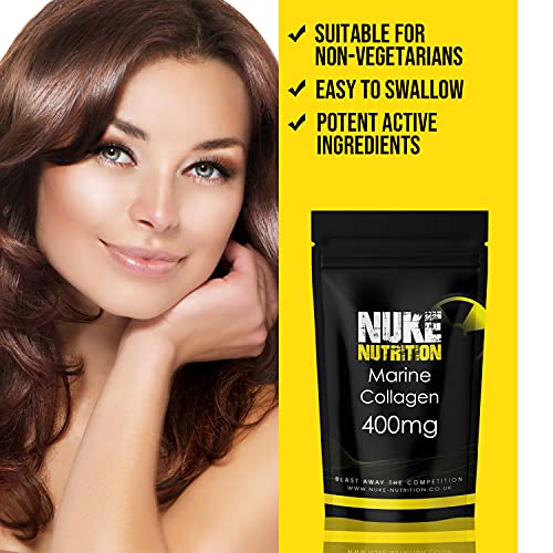 Nuke Nutrition Marine Collagen Capsules - 400mg - 120 Capsules - High Strength Collagen Nuke NutritionBuy Supplements Australia