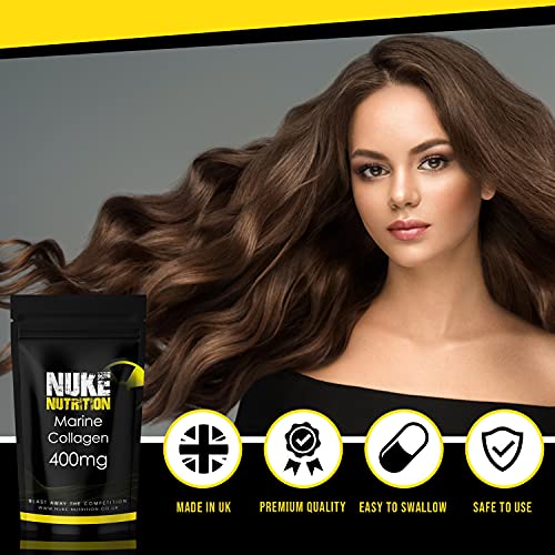 Nuke Nutrition Marine Collagen Capsules - 400mg - 120 Capsules - High Strength Collagen Nuke NutritionBuy Supplements Australia