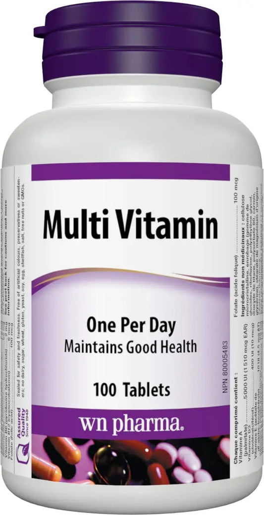 Multi-Vitamin with Vitamin E (dl-Alpha Tocopheryl Acetate) - 100 ta. Webber NaturalsBuy Supplements Australia