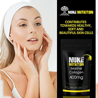 Nuke Nutrition Marine Collagen Capsules - 400mg - 120 Capsules - High Strength Collagen Nuke NutritionBuy Supplements Australia