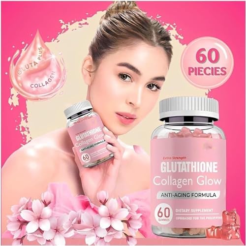 Glutathione Collagen Gummies,Glutathione Collagen Glow Gummies for Dark Spot,60 Pieces PelinuarBuy Supplements Australia