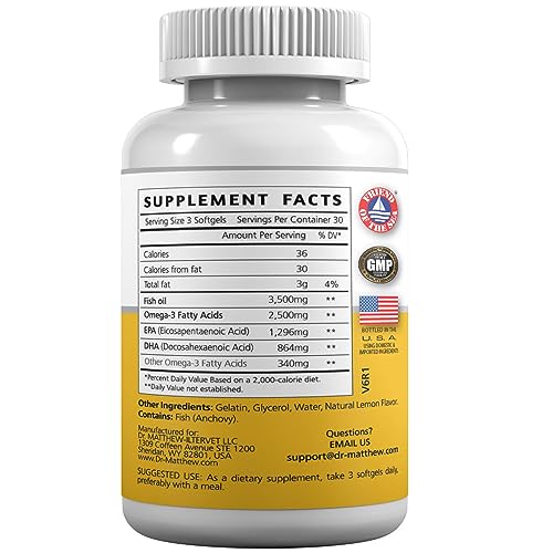 Burpless Fish Oil Pills. Triple Strength Omega 3 Fish Oil Burpless. EPA DHA Omega 3 Supplement Dr. MatthewBuy Supplements Australia