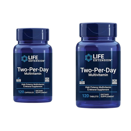 Life Extension Two-Per-Day Multivitamin 120 Capsules & 120 Tablets - Vitamins B, C, D, Zinc & Over 25 Vitamins, Minerals & Extracts Life ExtensionBuy Supplements Australia