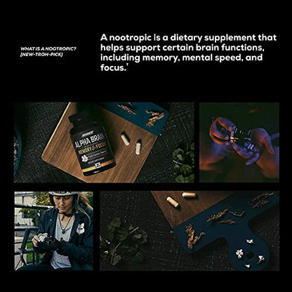 ONNIT Alpha Brain (120ct) - Over 1 Million Bottles Sold - Premium Nootropic Brain Sup ONNITBuy Supplements Australia