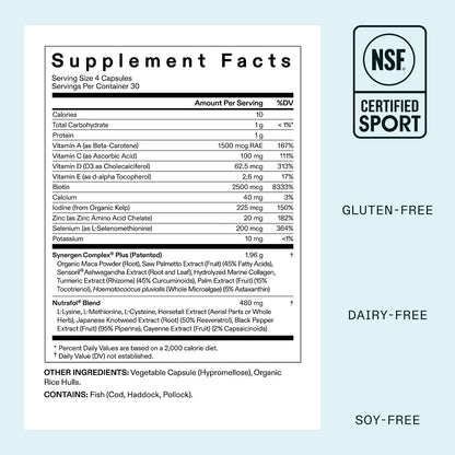 Nutrafol Women's Balance Hair Growth Supplements, Ages 45 and Up, Clinically Proven for Visibly Thicker Hair and Scalp Coverage in 3-6 Months, Dermatologist Recommended - 1 Month Supply Refill Pouch NutrafolBuy Supplements Australia