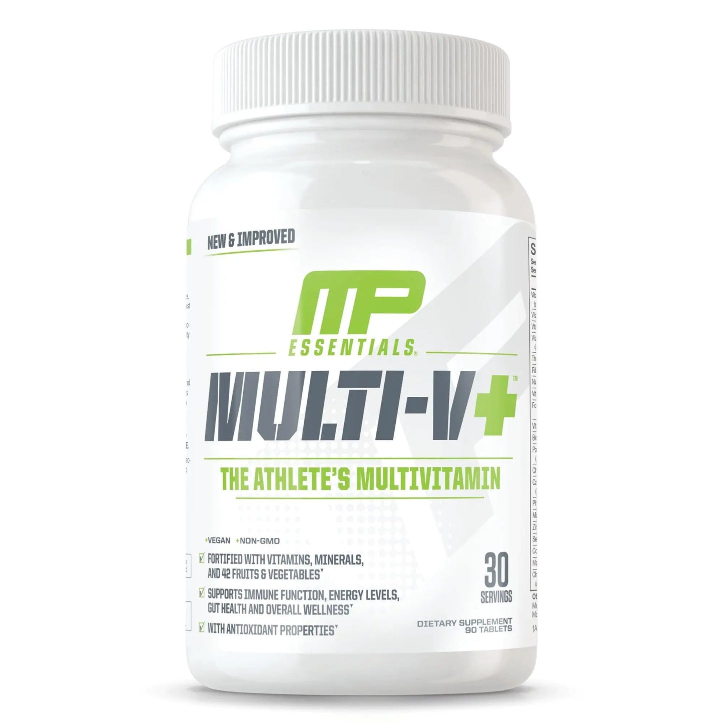 Muscle Pharm Essentials Multi-V+, The Athlete's Multi-Vitamin, Enhanced Energy, Performance & Immune Health, Daily Multivitamin for Men & Women Muscle Pharm