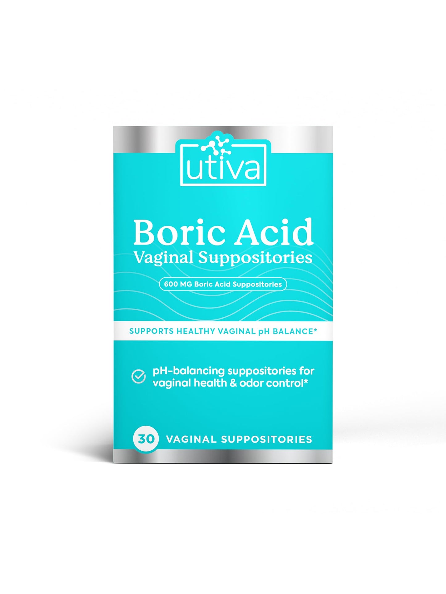 10% Bundle Utiva Boric Acid - 600mg 30-Boric Acid Vaginal Suppositories to Lower pH and Support Vaginal Health + Utiva Suppository Applicators – Hygienic Individually Wrapped 15 Vaginal Applicators Szio+Buy Supplements Australia