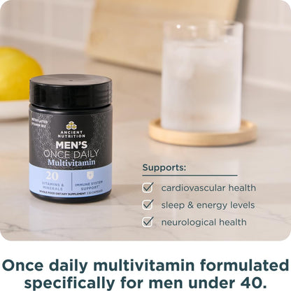 Ancient Nutrition Multivitamin for Men, Ancient Multi Men's Once Daily Vitamin Supplement 30 Ct, Vitamin A, Vitamin B and Vitamin K2, Fenugreek Seed Ancient NutritionBuy Supplements Australia