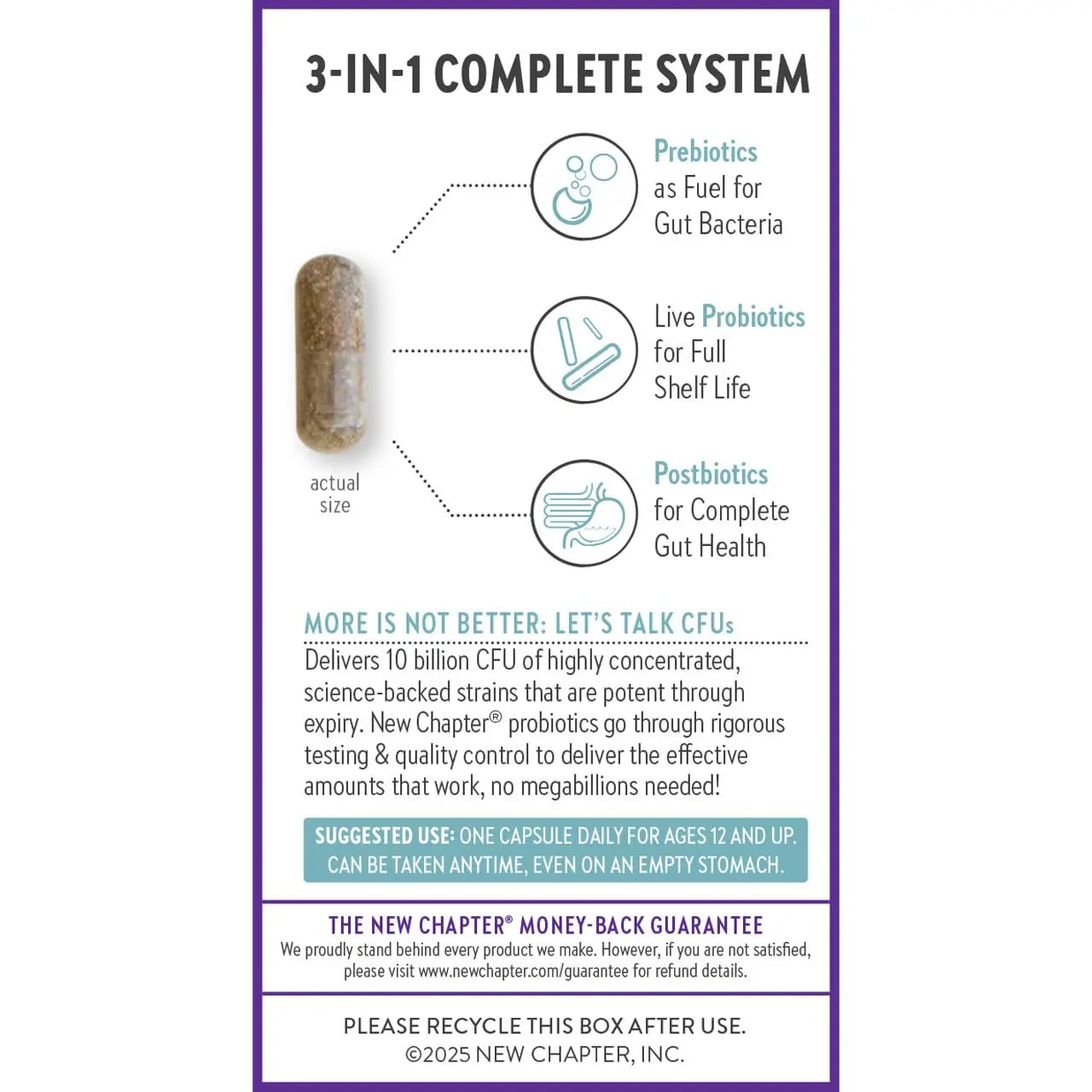 New Chapter All-Flora Probiotic for Advanced Digestion & Complete Gut Health with Prebiotics + Postbiotics, Clinical-Strength Strains, 100% Vegetarian, Non-GMO, Shelf Stable - 60 ct (2 Month Supply) New ChapterBuy Supplements Australia