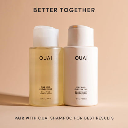 OUAI Fine Hair Conditioner - Volumizing Conditioner for Fine Hair Made with Keratin, Biotin and Chia Seed Oil - Adds Softness, Bounce and Volume - Free from Parabens, Sulfates, and Phthalates (10 Oz) OUAIBuy Supplements Australia