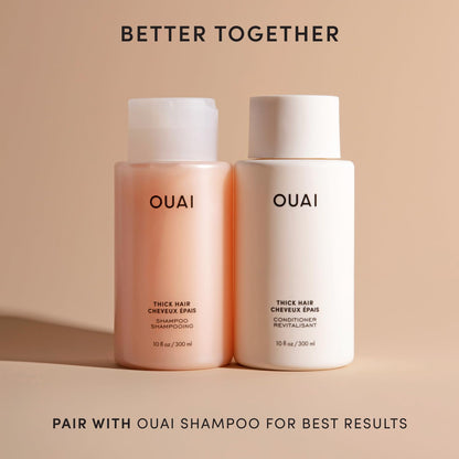OUAI Thick Hair Conditioner Travel Size - Moisturizing Conditioner for Dry, Frizzy Hair - Keratin, Marshmallow Root, Shea Butter and Avocado Oil - Paraben, Phthalate and Sulfate Free (3 Oz) OUAIBuy Supplements Australia