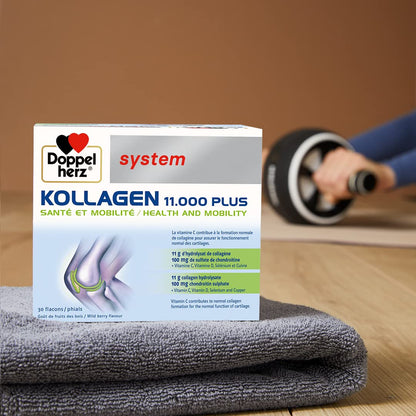 Doppelherz - Kollagen 11000 Plus - Collagen hydrolysate, chondroitin Sulphate, Vitamins C and D and Trace Elements DoppelherzBuy Supplements Australia