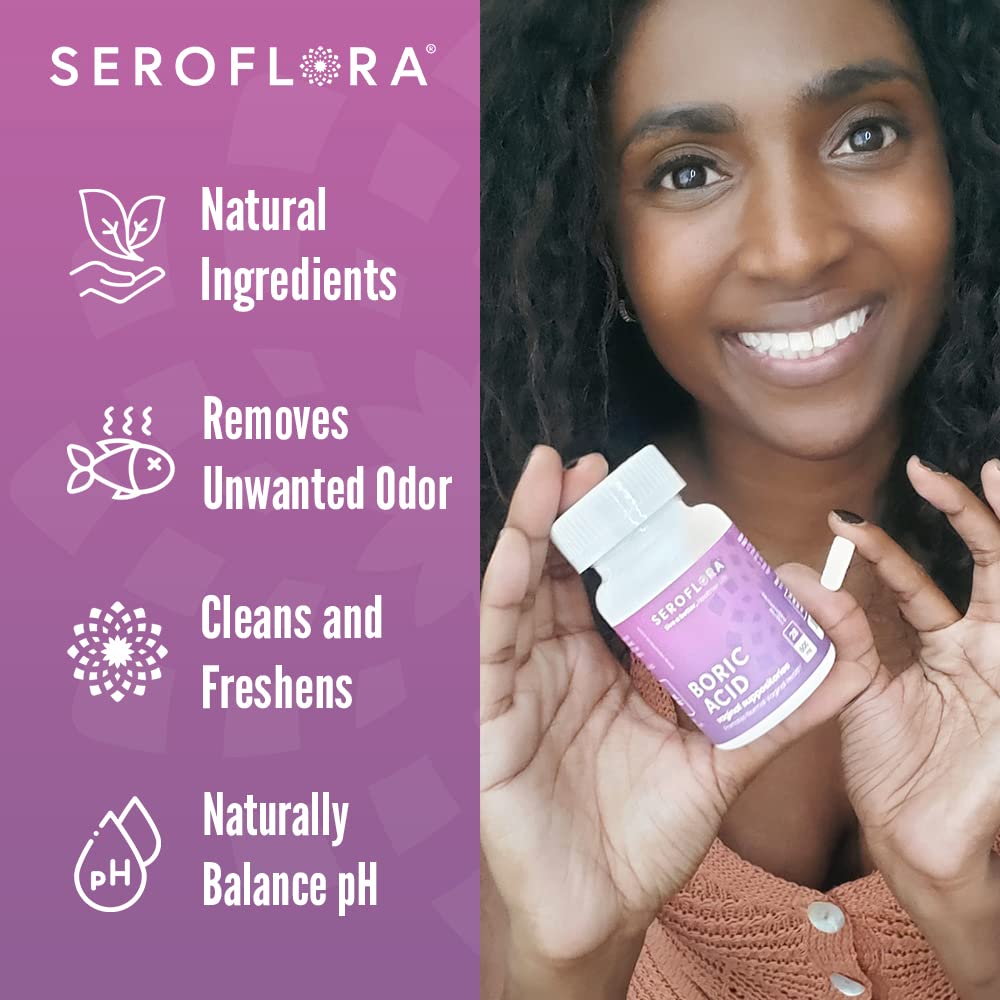 Seroflora Boric Acid Vaginal Suppositories - Promotes Vaginal pH Balance and Odor Control SerofloraBuy Supplements Australia