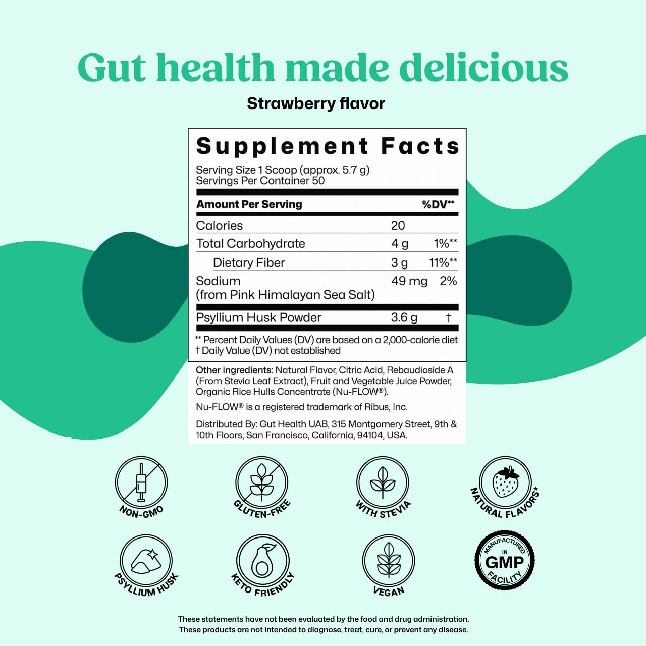 ColonBroom Psyllium Husk Powder - Colon Cleanse for Bloating Relief & Gut Health - Fiber Powder Drink - Easy to Mix - Vegan, Gluten Free, Non-GMO - Strawberry (100 Servings) ColonBroomBuy Supplements Australia