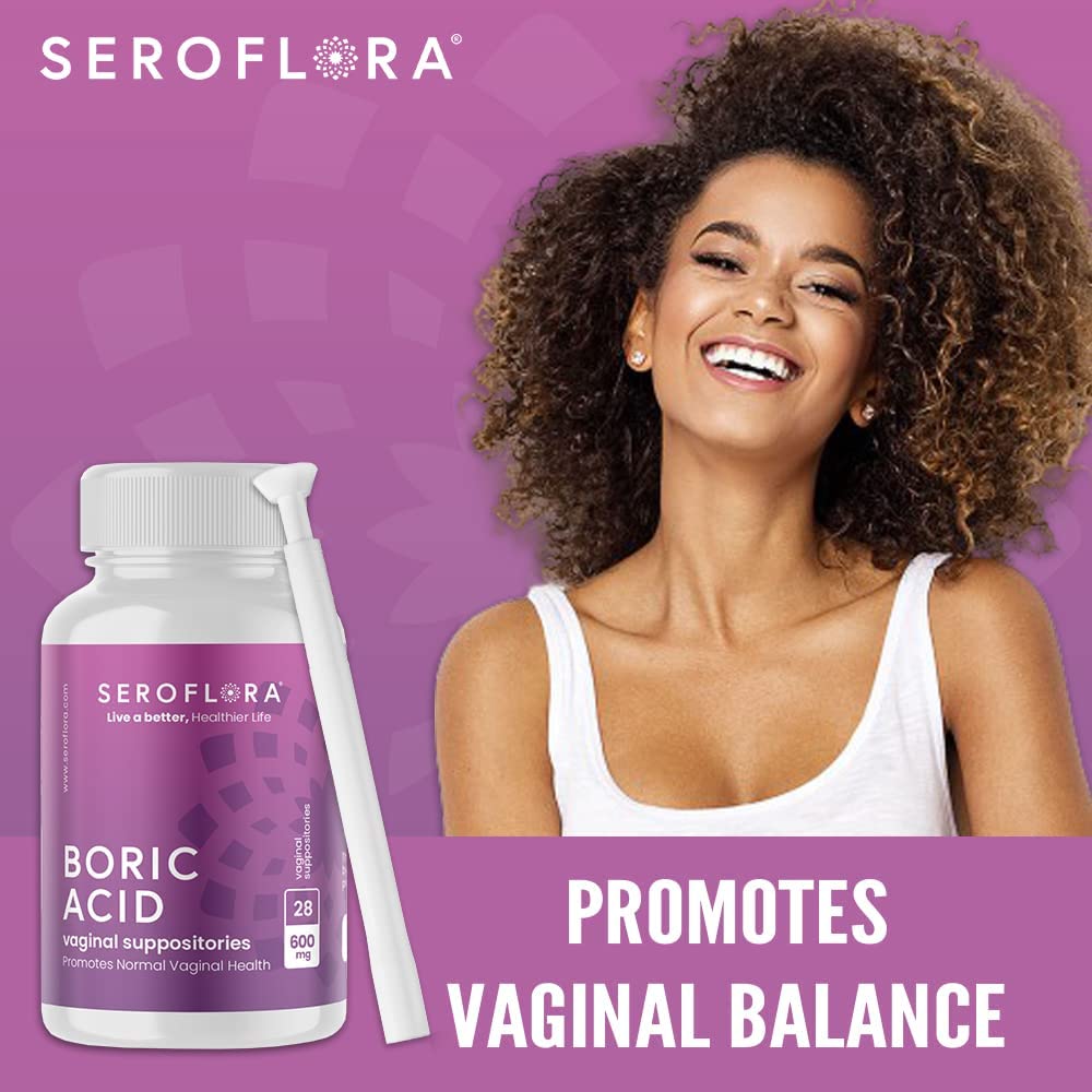 SEROVERA Seroflora Boric Acid Vaginal Suppositories 600 mg + Suppository Applicators Bundle SEROVERABuy Supplements Australia