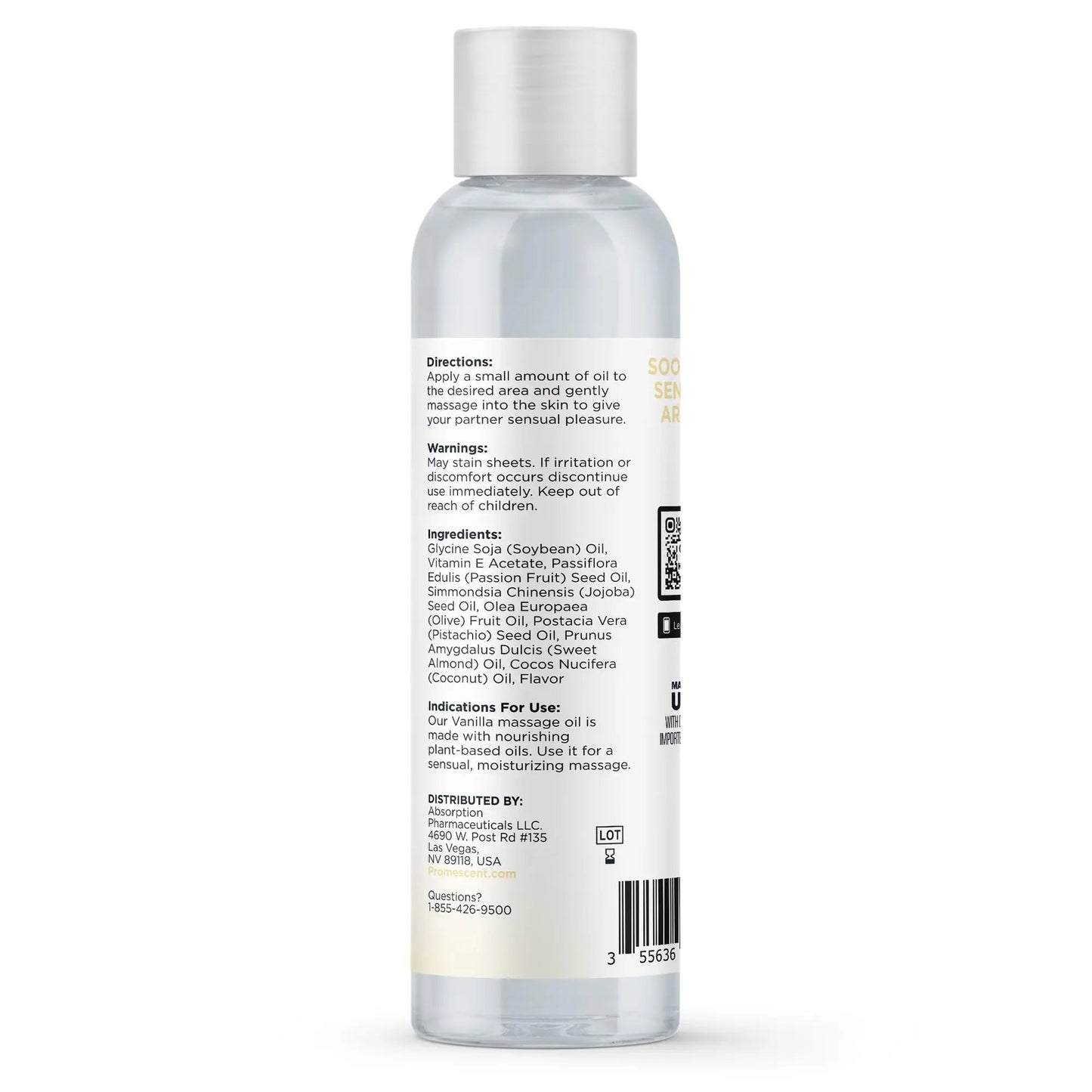 Promescent Massage Oil for Massage Therapy, Massage Oils for Date Night, Premium Body Oil for Men & Women to Relieve Stress & Sore Muscles, Essential Oils for Skin (4 oz) (Vanilla) Promescent buy supplements Au