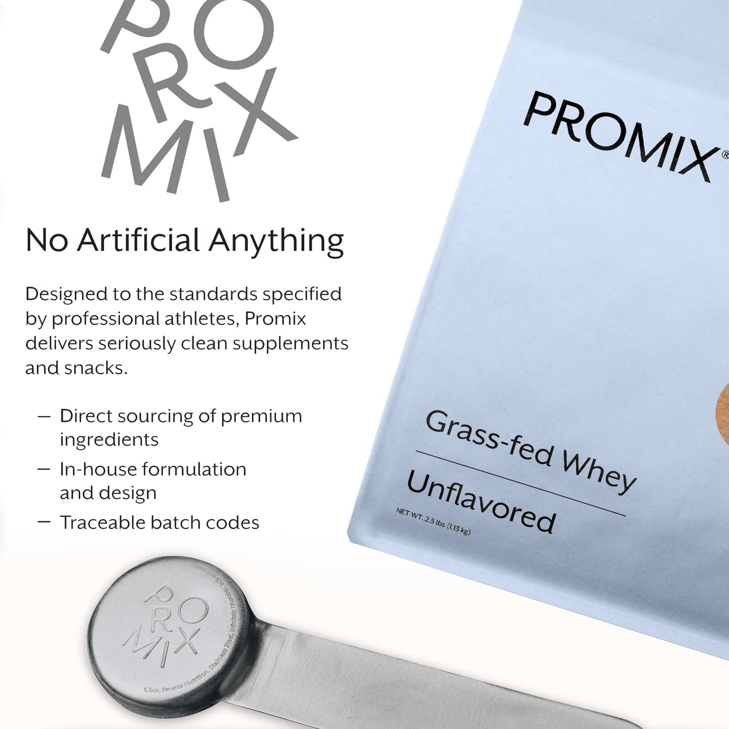 Promix Whey Protein Powder, Unflavored - 5lb Bulk - Grass-Fed & 100% All Natural ProMix NutritionBuy Supplements Australia