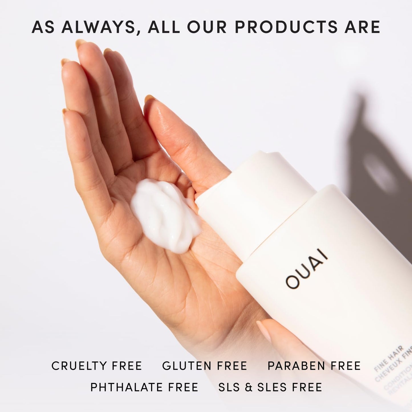 OUAI Fine Hair Conditioner Travel Size - Volumizing Conditioner for Fine Hair with Keratin, Biotin & Chia Seed Oil - Adds Softness, Bounce & Volume - Free from Parabens, Sulfates & Phthalates (3 Oz) OUAIBuy Supplements Australia