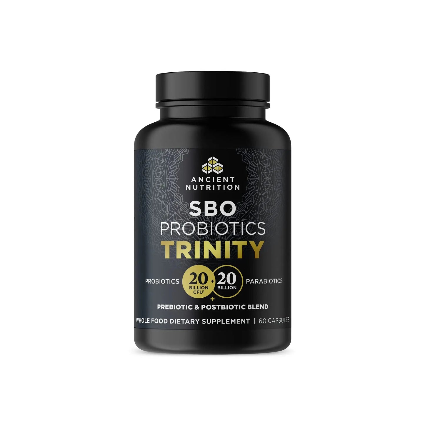 Ancient Nutrition SBO Probiotic Trinity Daily Care, Probiotics for Digestive Health, 40 Billion Blend of Prebiotics, Probiotics, Postbiotics, and Parabiotics Reduces Occasional Bloating, 60 Count Ancient NutritionBuy Supplements Australia