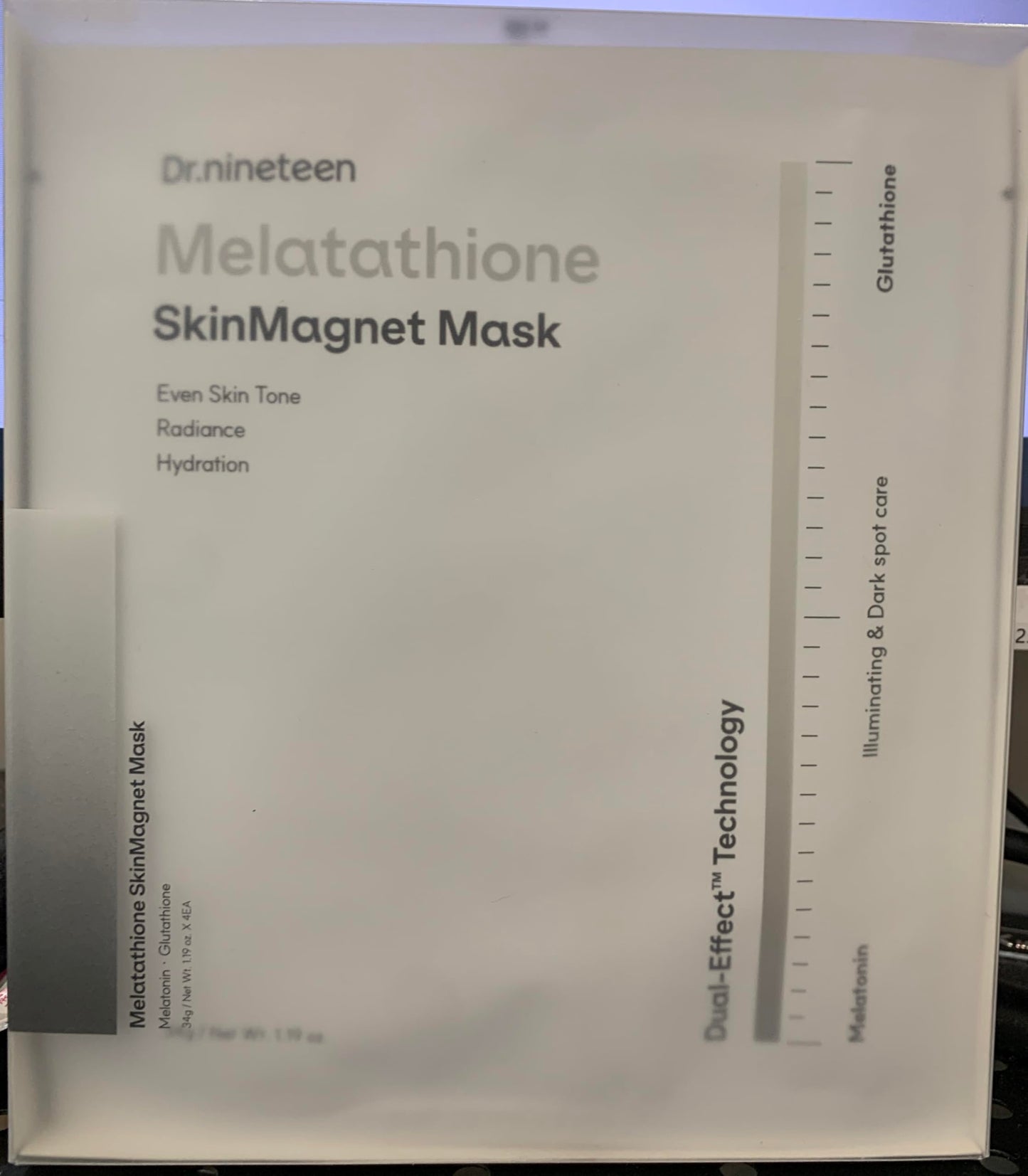 Dr.nineteen Melatathione Skin Magnet Hydrogel Mask | Melatonin + Glutathione + Vitamin Complex | Radiant & Even-Looking Skin Appearance | Korean Hydrogel Face Mask Dr.nineteen buy supplements Au