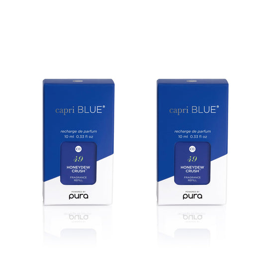 Capri Blue Honeydew Crush Pura Refills – 2-Pack Bundle of Pura Oil Diffuser Refills – Pura Diffuser Refills