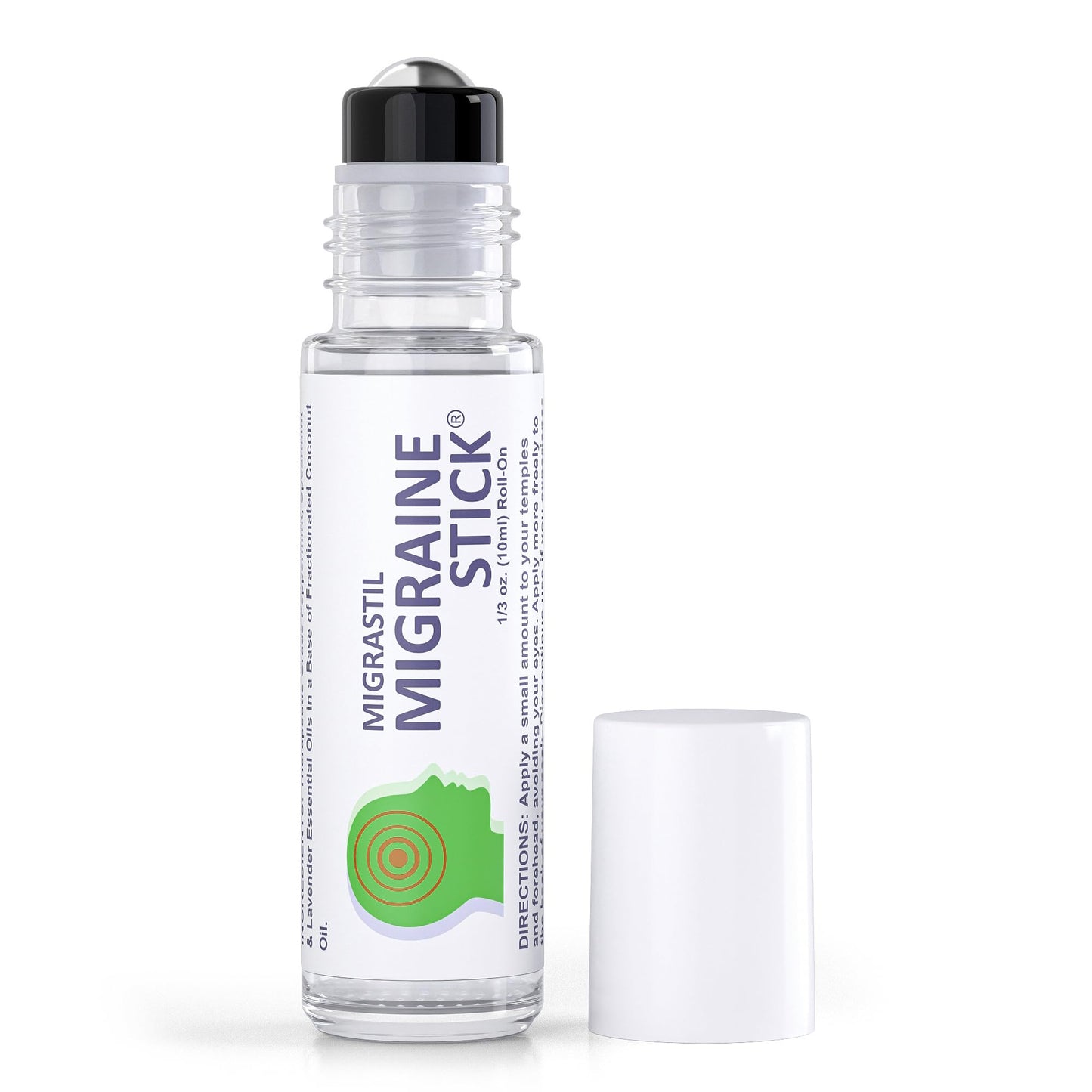 Migrastil Migraine Stick® Rollon - Fast Cooling Comfort for Your Head. Aromatherapy with Peppermint