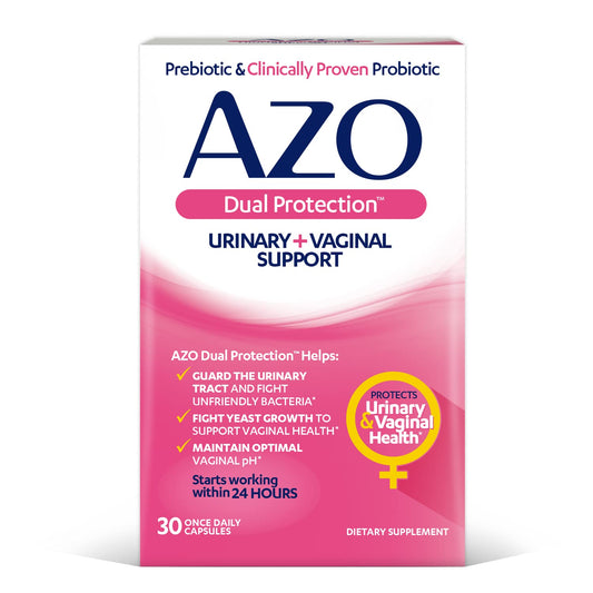 AZO Dual Protection | Urinary + Vaginal Support* | Prebiotic Plus Clinically Proven Women