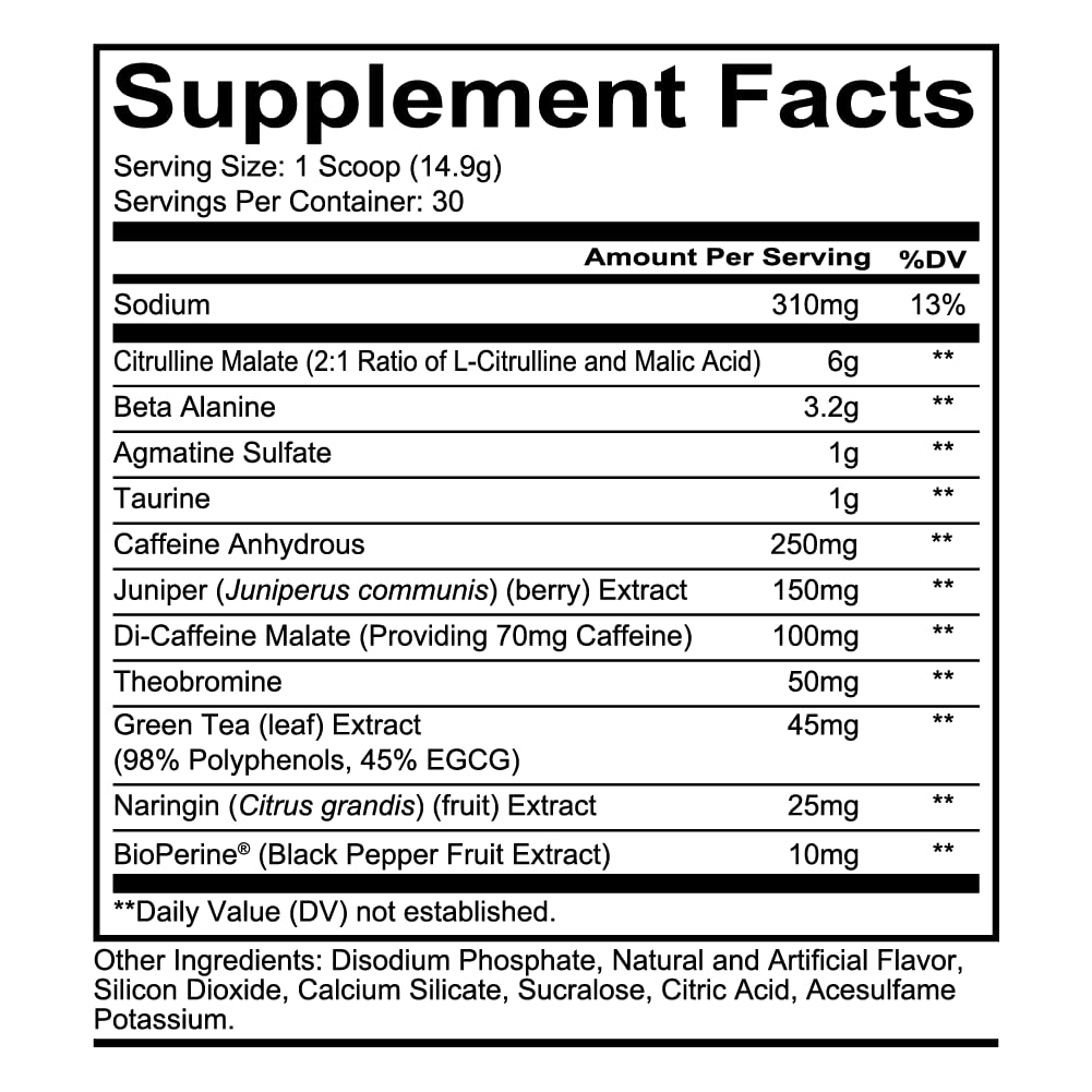 REDCON1 Total War Pre Workout Powder, Blue Lemonade - Beta Alanine + Citrulline Malate REDCON1Buy Supplements Australia