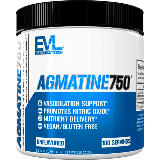 Evlution Agmatine Sulfate Nitric Oxide Powder Nutrition High Strength Agmatine Sulfate